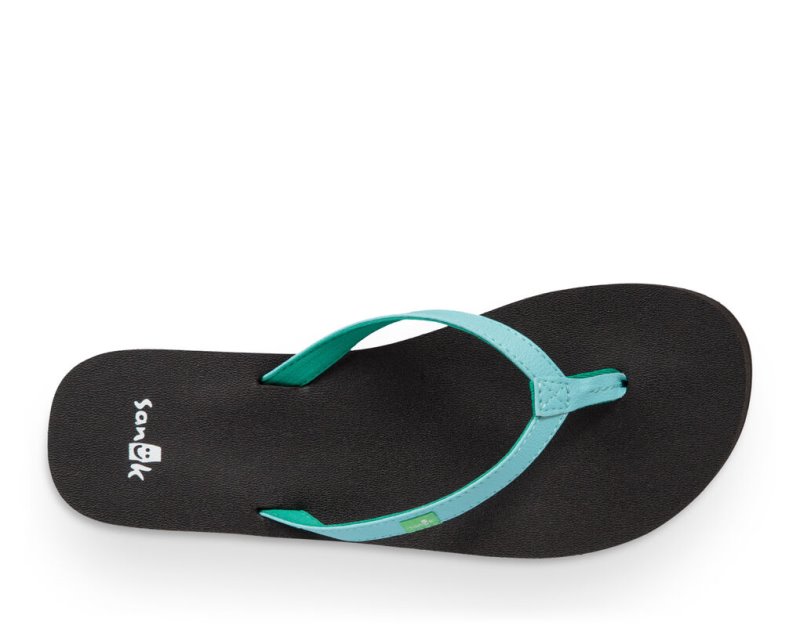 Sanuk Yoga Joy Women's Flip Flops Blue | Canada 69CTV